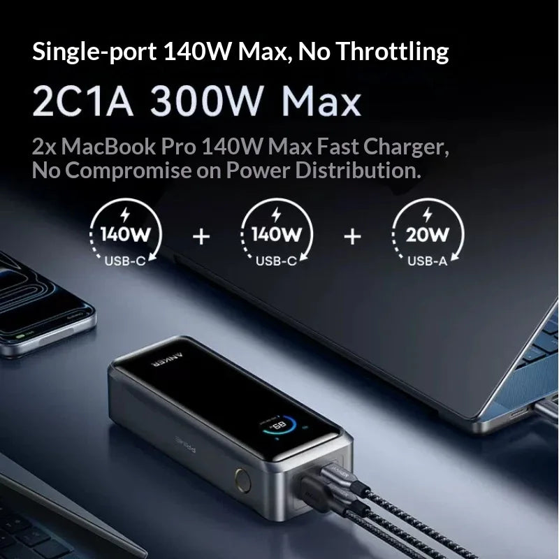 Anker A110A Prime Portable Power Bank 26500mAh 300W Max Fast Charging Airline-Approved for Laptops iPhone Huawei and Xiaomi