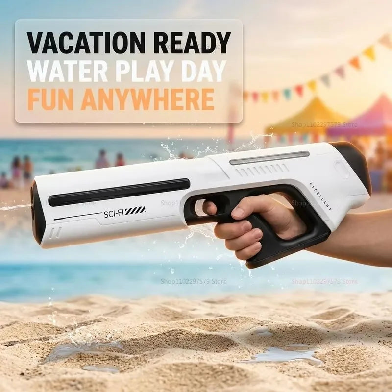 Electric Water Guns for Adults Powerful Squirt Automatic Suction Water Storage Gun Blasters Summer Pool Outdoor Game Toy Gift