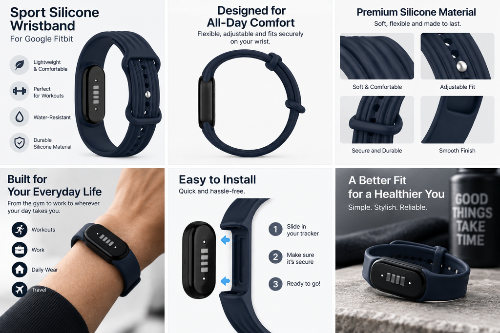 Fitbit Sport Silicone Wristband Replacement Strap