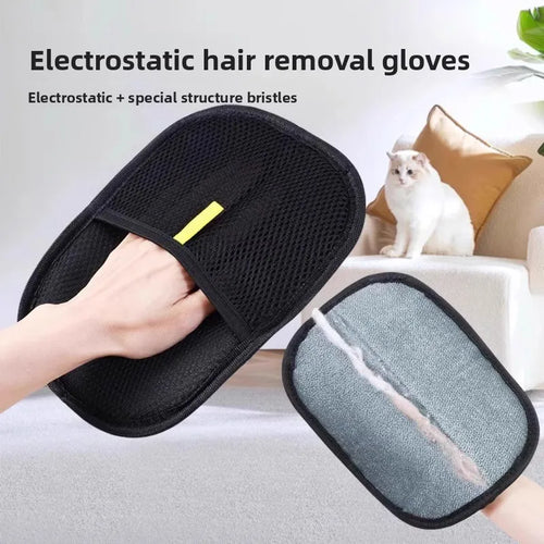 Pet Hair Remover Glove - Reusable Dog Cat Grooming & Deshedding Glove for Furniture & Car - Washable Hair Removal