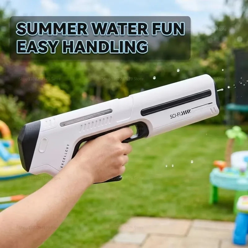 Electric Water Guns for Adults Powerful Squirt Automatic Suction Water Storage Gun Blasters Summer Pool Outdoor Game Toy Gift